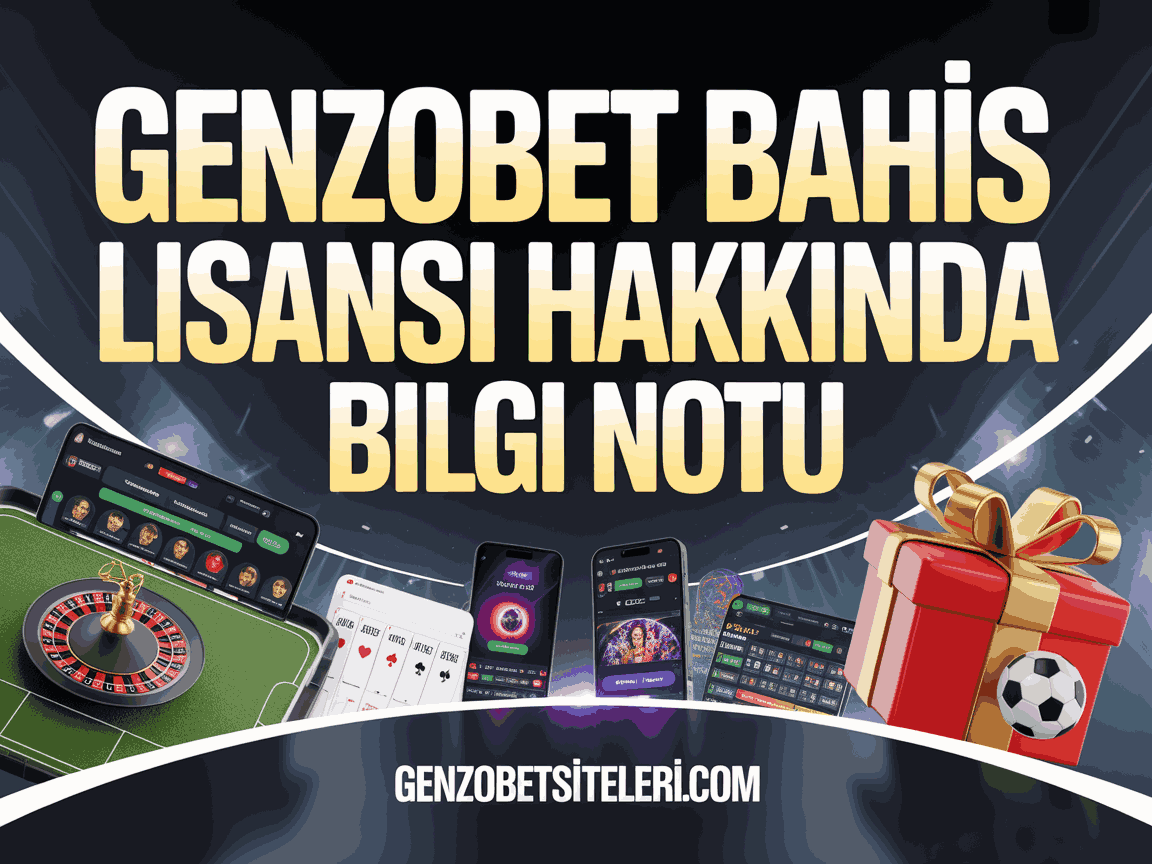 Genzobet Bahis Lisansı Hakkında Bilgi Notu